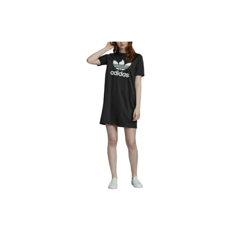 Adidas Originals TEE DRESS Short Sleeved Dresses Women's Black-2