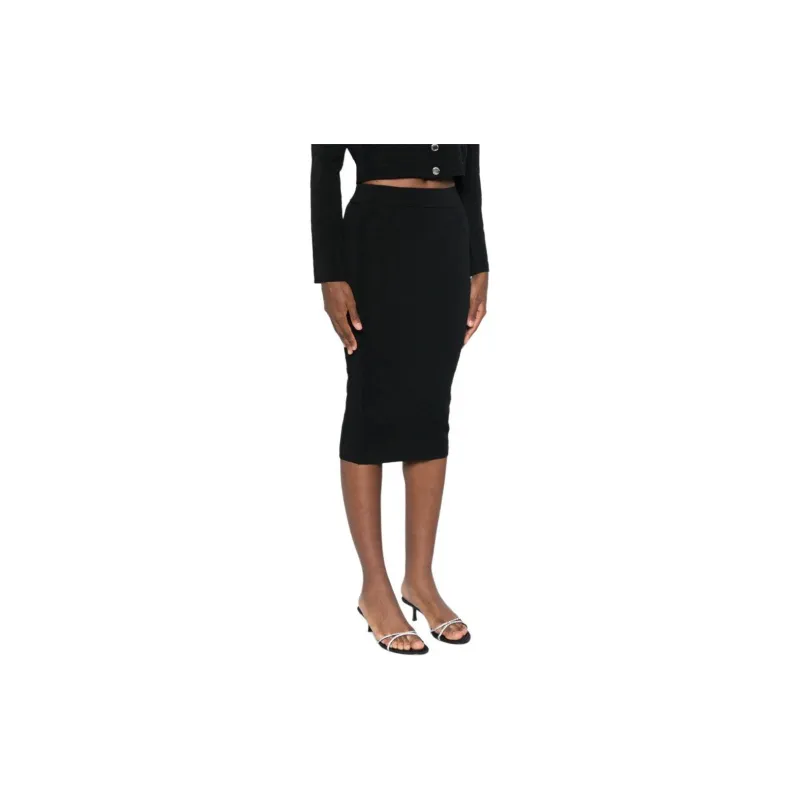 PINKO Love Birds Monogram Jacquard Pencil Skirt-3