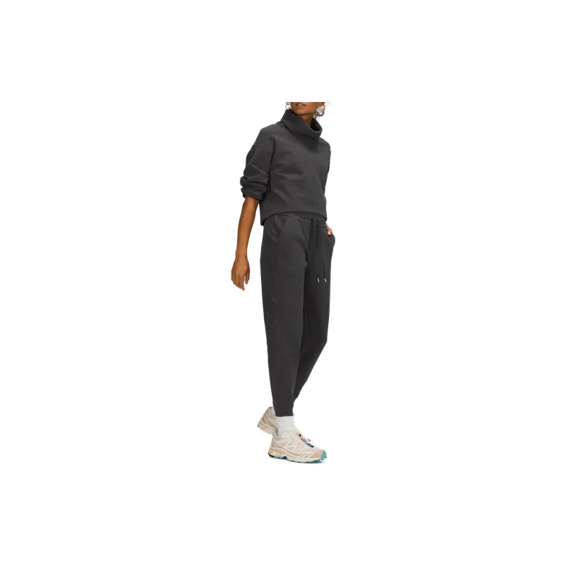 Lululemon Ribbed Casual Pants Women's Black Gray-2
