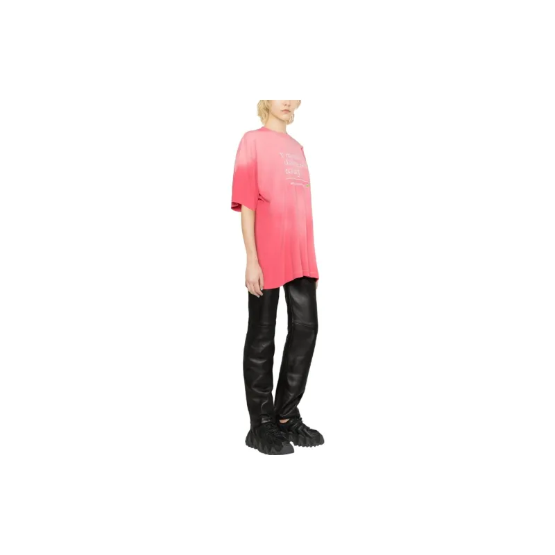Vetements Not Doing Shit Today T Shirt 'Washed Pink'-3