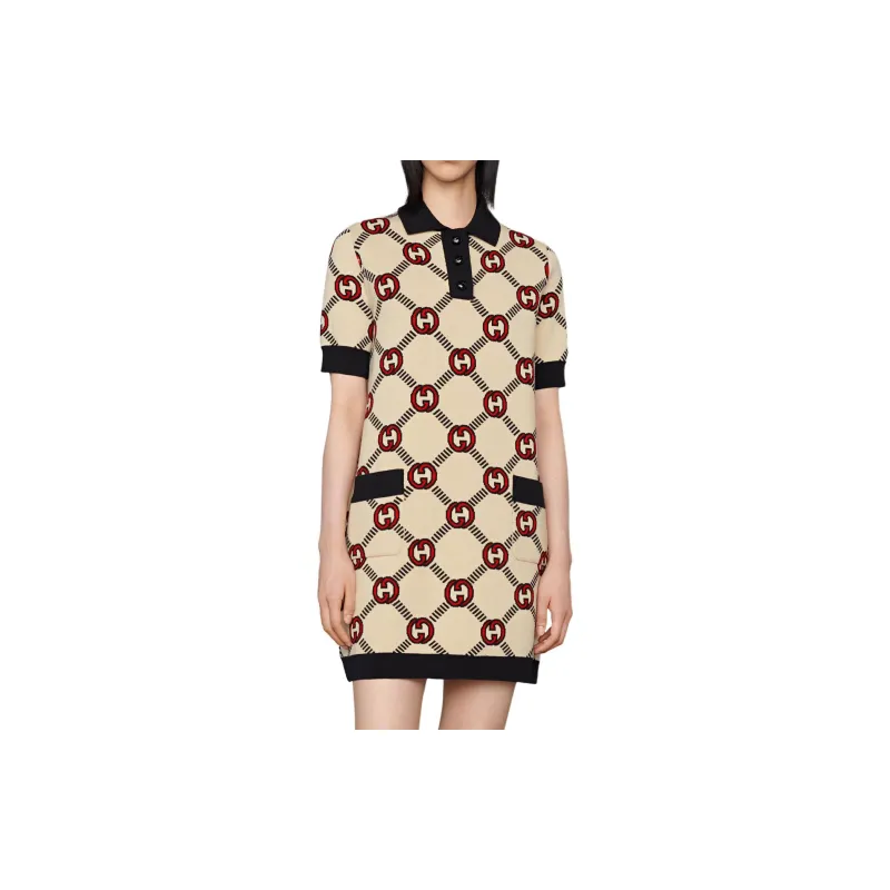 GUCCI SS23 Short Sleeved Dresses Women's Ecru-2