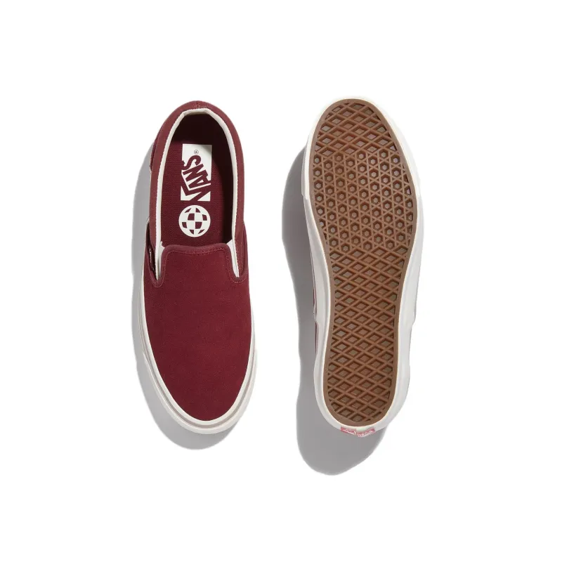 Vans Coverage Slip Resistant And Abrasion Resistant Low Top Skateboard Shoes Unisex Burgundy-3
