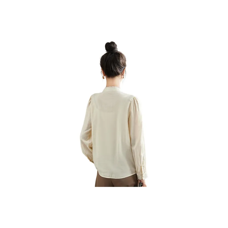 Emodues Shirt Women's Cream Yellow-0