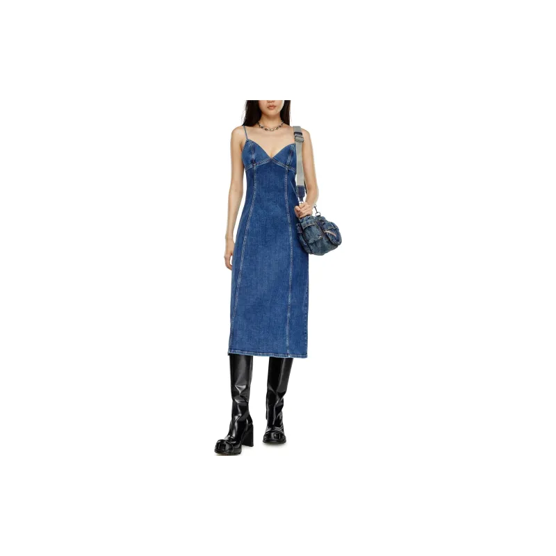 DIESEL De Fulvy Dress D Denim Midi Dress-1