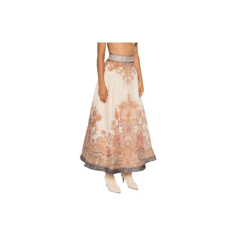 Zimmermann Illustration Midi Skirt-4