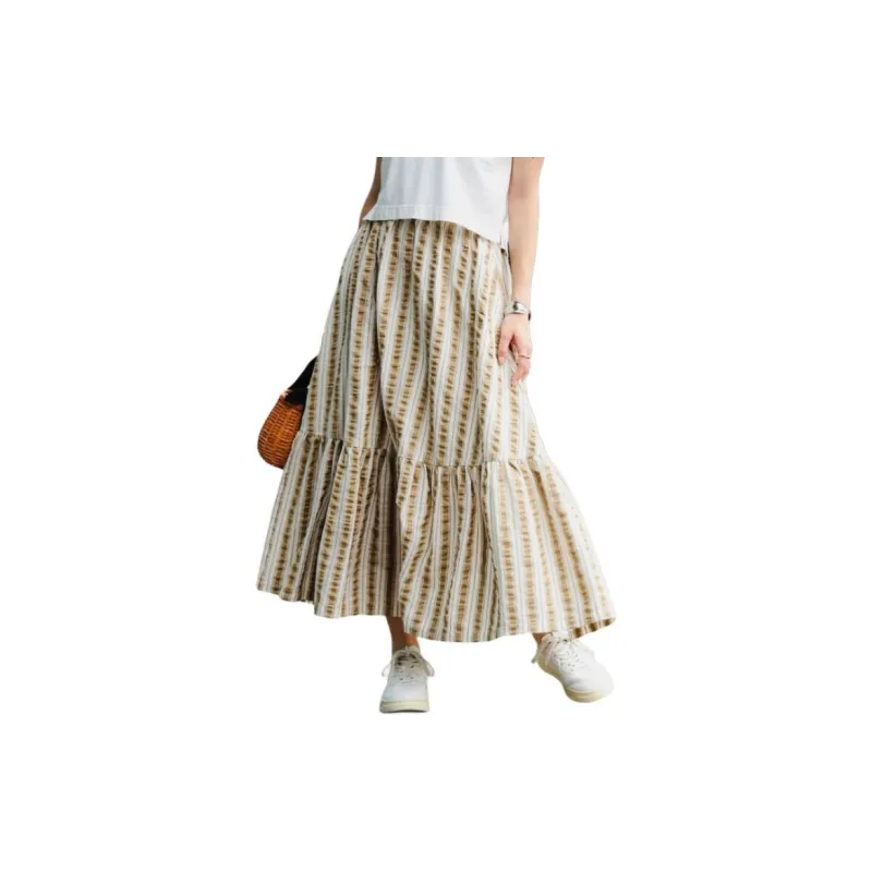 Beams Casual Long Skirt Women's Light Umber-3