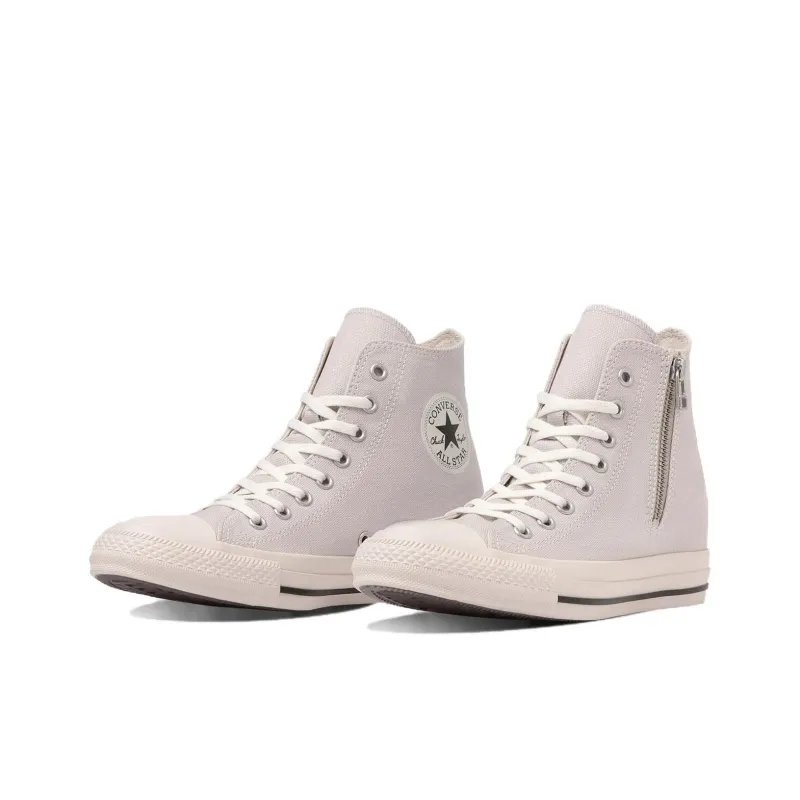 Converse All Star Anti Slip Wear Resistant High Top Canvas Shoes Women's Gray-2