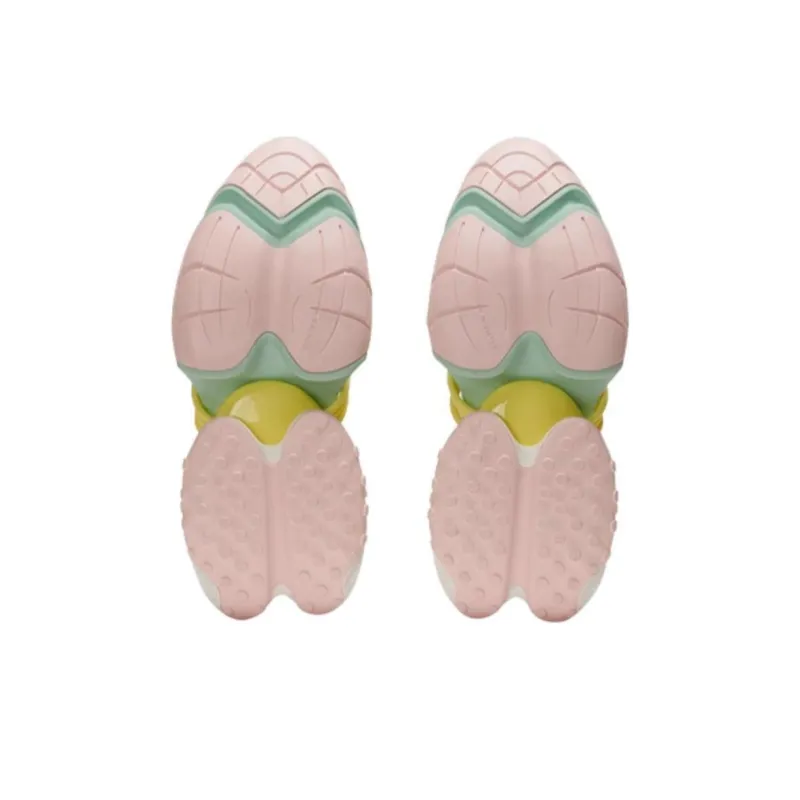 BALMAIN Unicorn Low Top Casual Shoes Women's Yellow Green-5