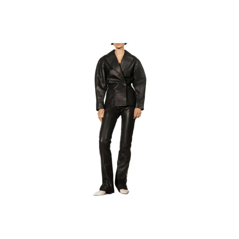 ZARA Leather Jacket Women's Black-4