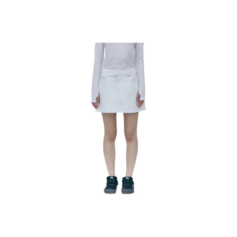 Rest&Recreation DENIM MINI SKIRT Denim Short Skirts Women's WHITE/White-2
