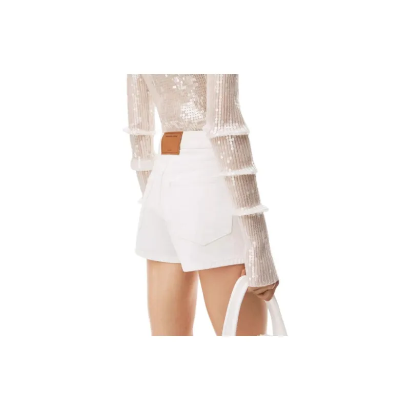 Alexander Wang Denim Shorts Women's White-3