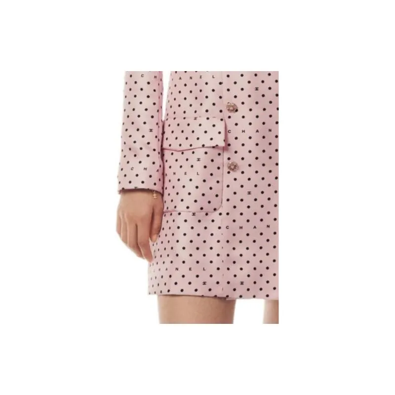 CHANEL 24 New Spring And Summer Arrivals Long-Sleeved Dresses Women's Light Pink-3