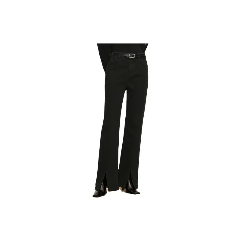 JZ. ANNAKRO Jeans Women's Plain Black-5