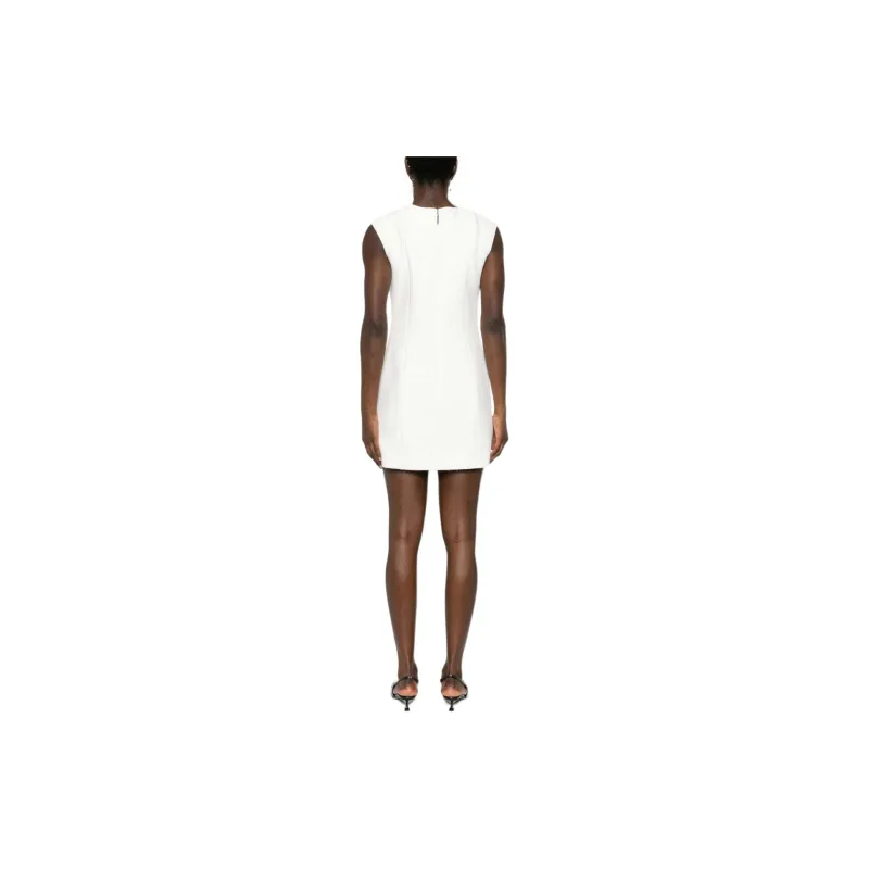 MSGM Sleeveless Dress Women's White-3