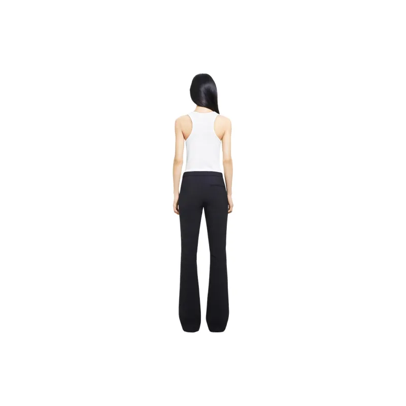 COURREGES 90'S Logo Embroidered Ribbed Tank Top-2