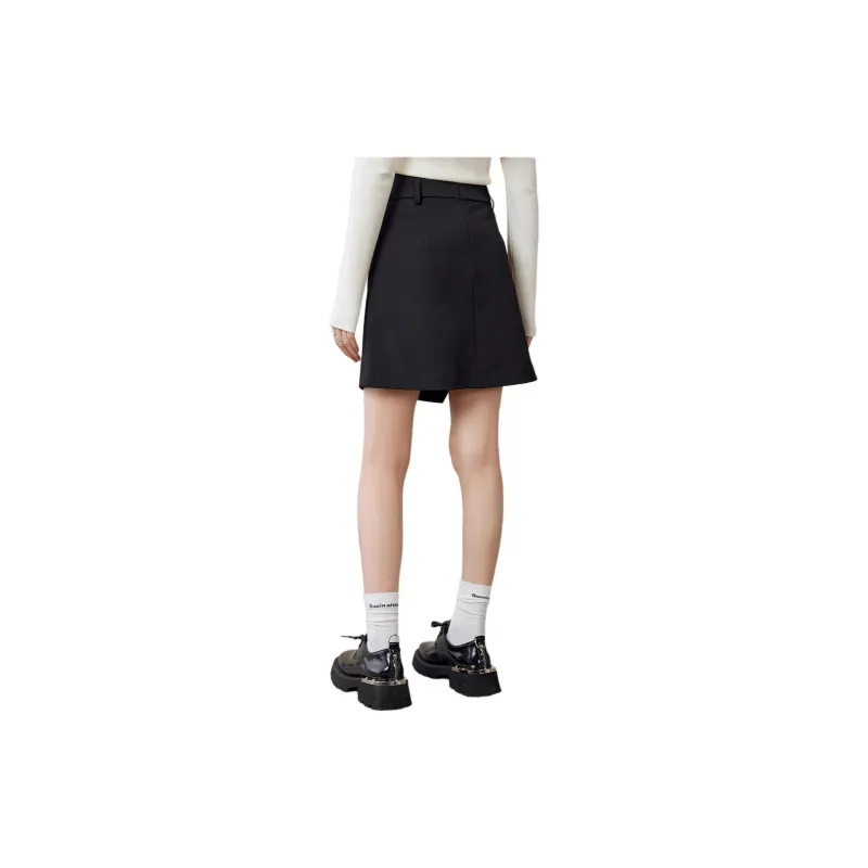 A21 Casual Short Skirts Women's Black-3