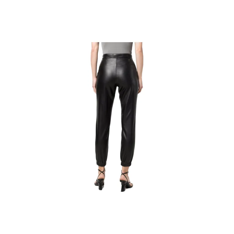 THEORY Leather Pants Women's Black-3