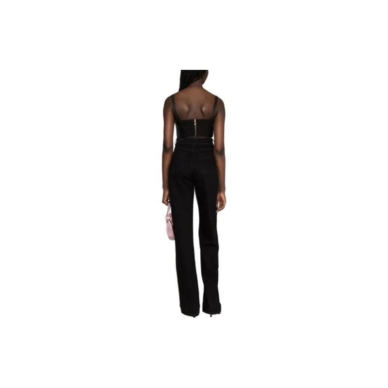 VERSACE Zipped Leather Top-2