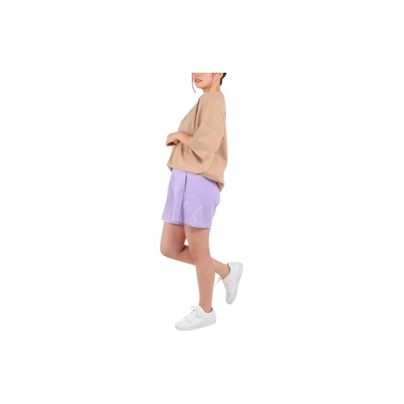 PUMA Casual Shorts Women's Light Purple-5