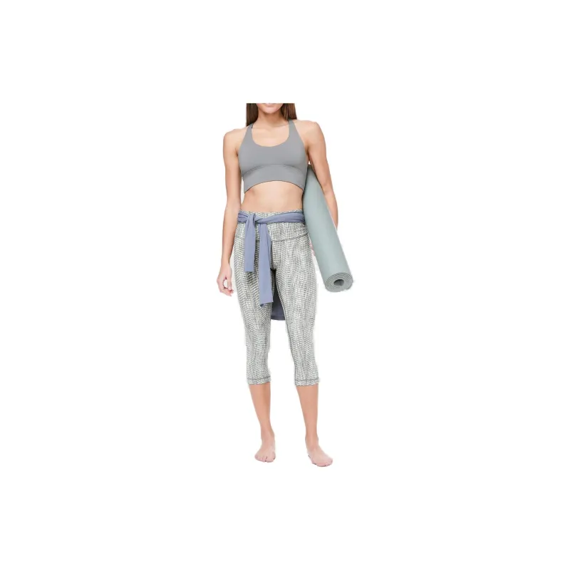 Lululemon Wunder Under Athletic Trousers Women's 21' Arrow Pattern Jacquard Green Gray-2