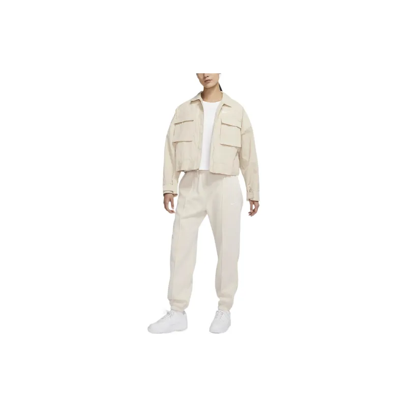 Nike Sportswear Essentials Series Cropped Coats Women's White-2