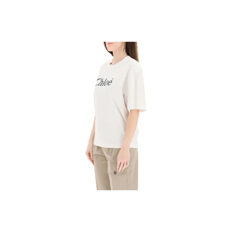 Chloé T Shirts Women's White-3