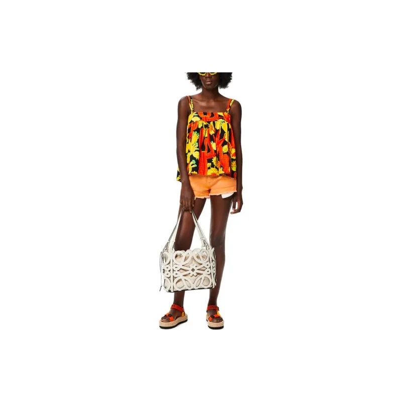LOEWE Denim Shorts 'Mandarin'-1
