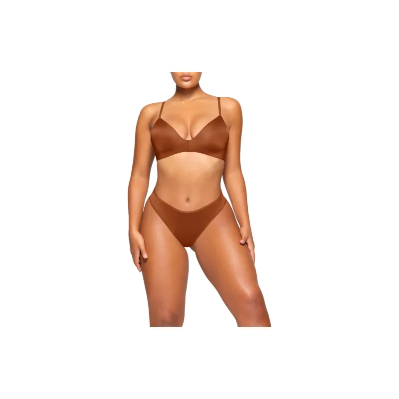 SKIMS WIRELESS FORM T-SHIRT DEMI BRA Bra Women's 1 Pack BRONZE/Bronze-1