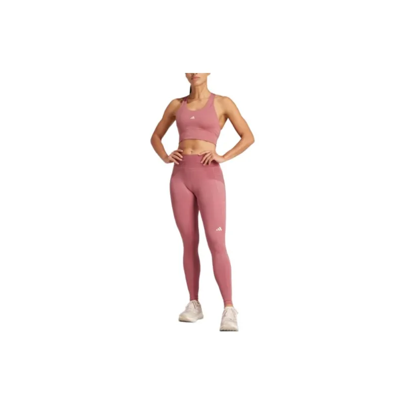 Adidas Gym Run Pocket Medium-Support Bra Sports Underwear Women's Deep Red-2