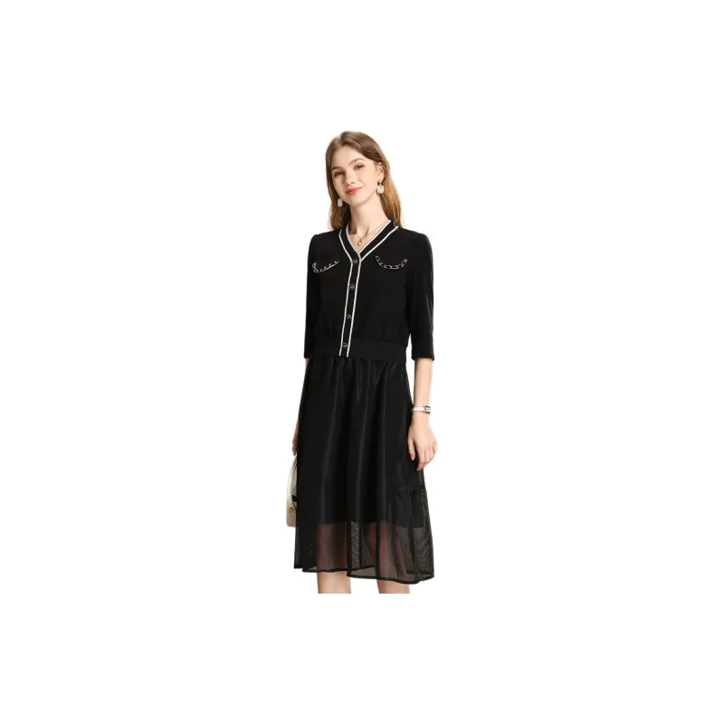 FENHONGMALI Skirt Set Women's Black-1