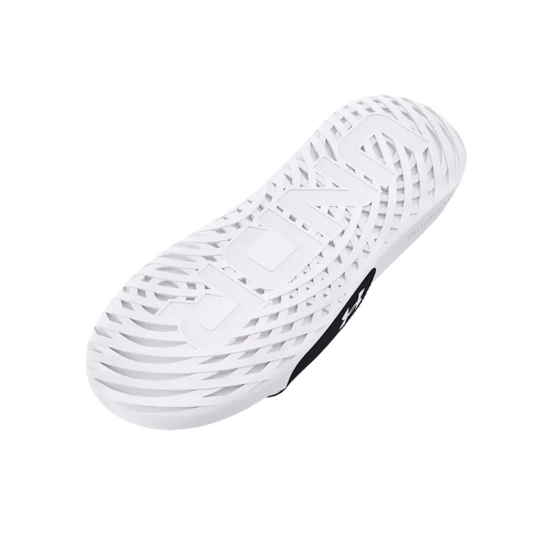 Under Armour Ignite Slip Resistant Abrasion Resistant Slide Slippers Unisex White Black-4