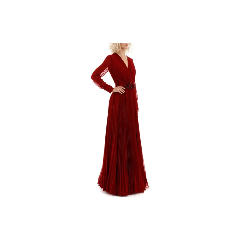 MaxMara Long Sleeved Dresses Women's Red-3