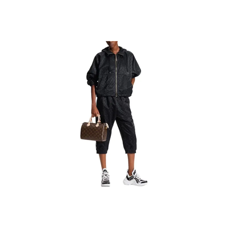 LOUIS VUITTON Shiny Monogram Short Parka-1
