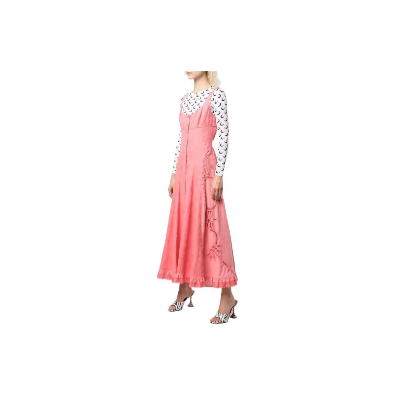 Marine Serre Slip Dresses Women's Red-3