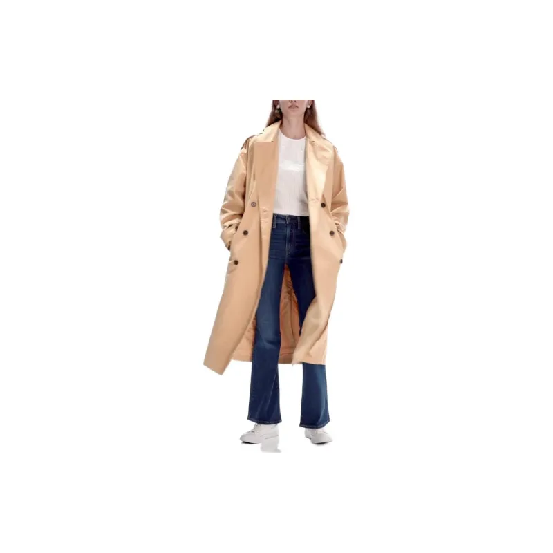 Levis Trench Coats Women's Khaki-2