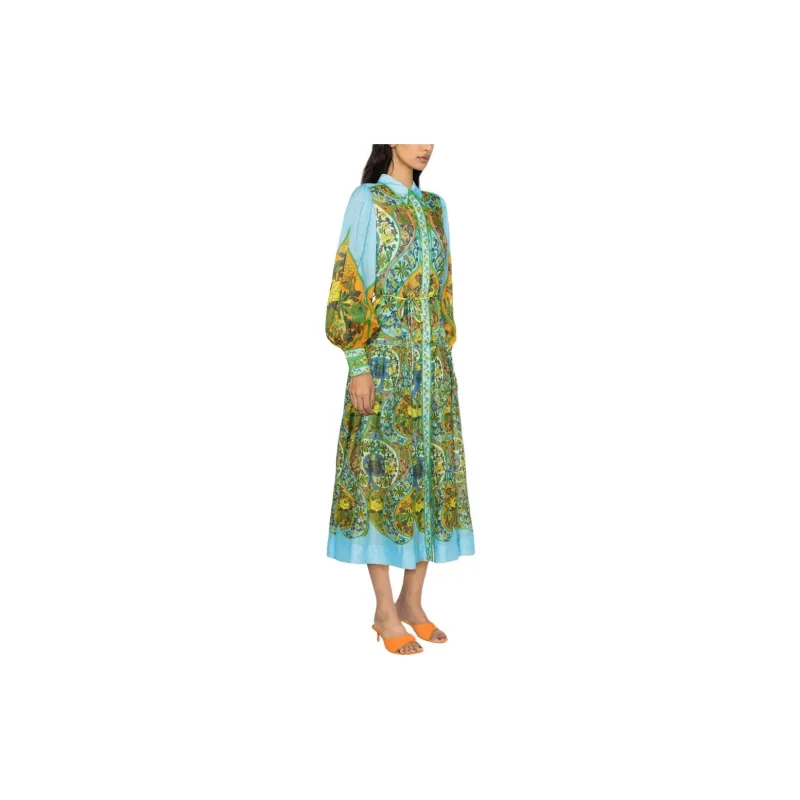 ALEMAIS Sofie Floral-print Midi Dress-2