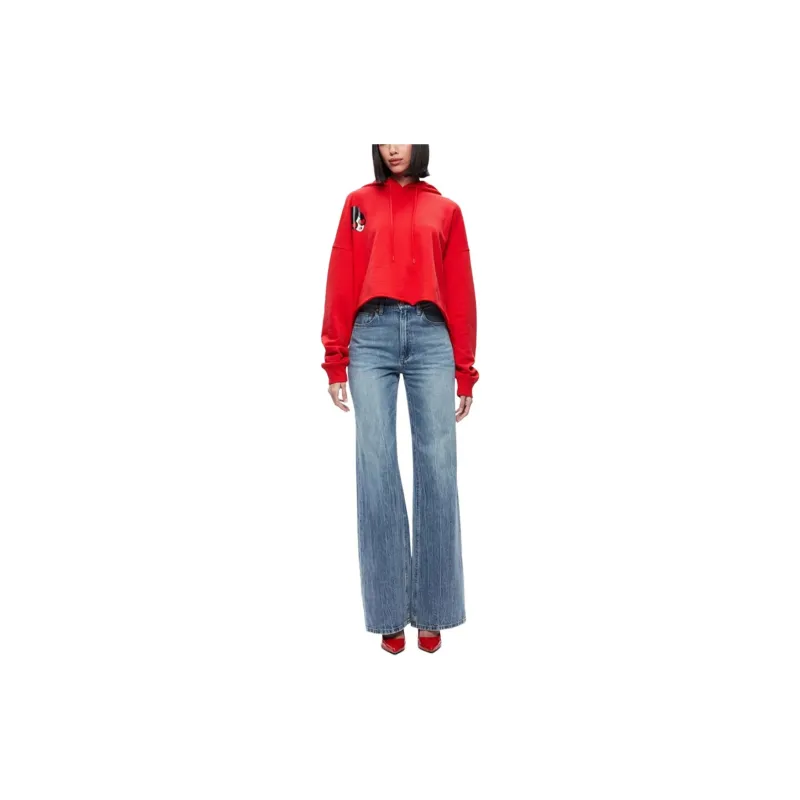 ALICE+OLIVIA SS24 Sweatshirt Women's Red-1
