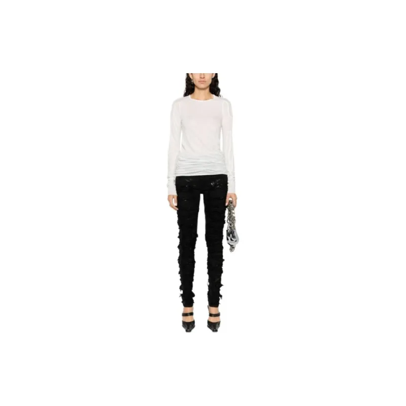 Rick Owens DRKSHDW Detroit High rise Ripped Skinny Jeans-1