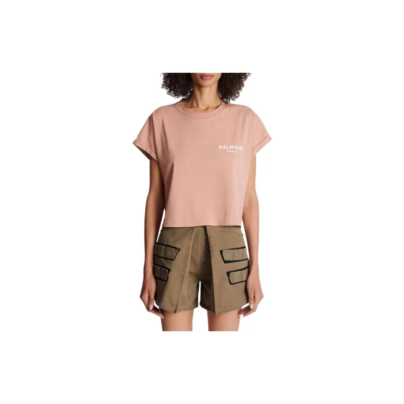BALMAIN T Shirts Women's Light Pink-2
