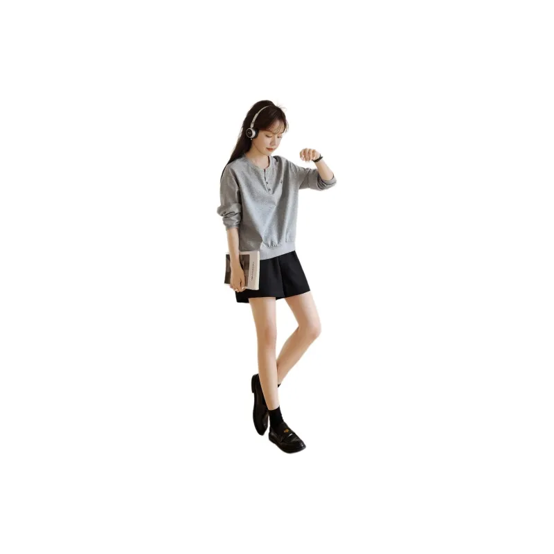 Mo Han Yi Mei Sweatshirt Women's Medium Gray-2