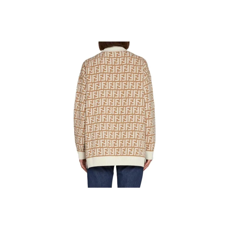 FENDI FW22 Sweater Women's Beige-4