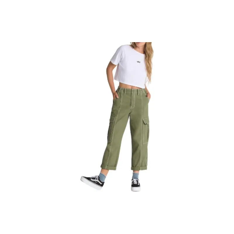 Vans Sidewalk Pants Casual Pants Women's Green-3
