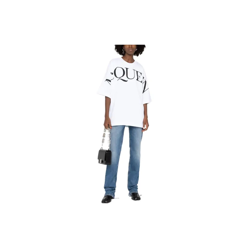 Alexander McQueen Logo Printed Crewneck T Shirt-1