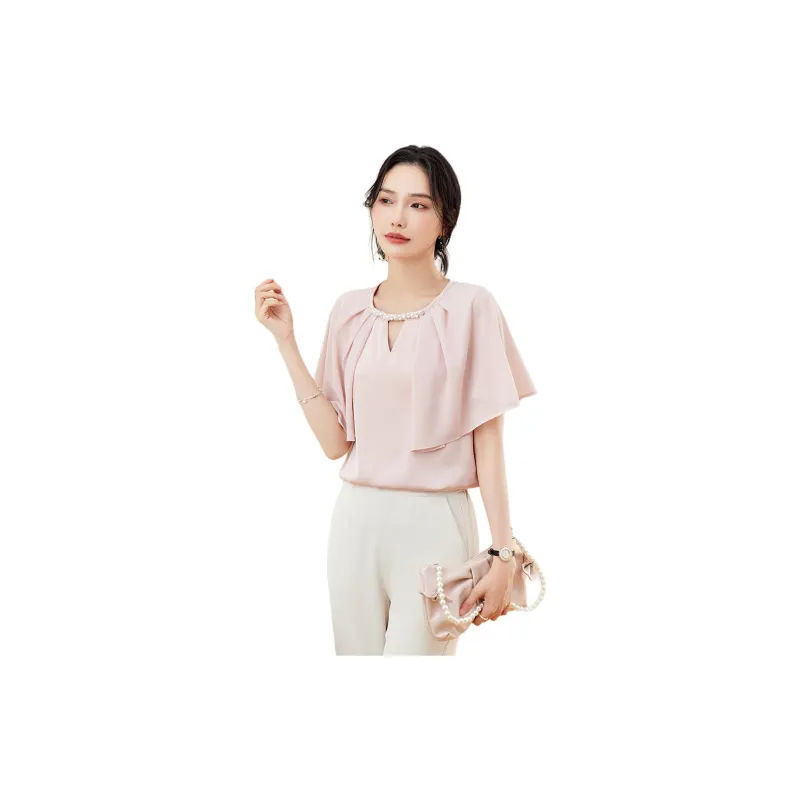 TERRE BLEUE SS24 Chiffon Shirts Women's Pink-2