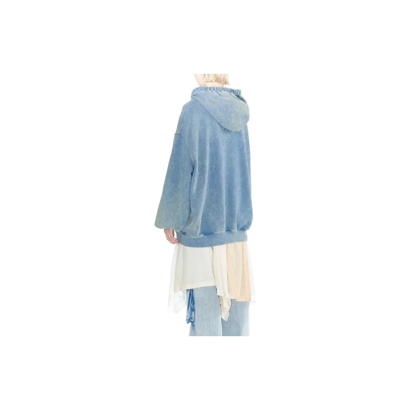 Open Yy WIDE BOX HOODIE Sweatshirt Unisex BLUE/Blue-2