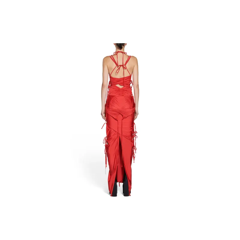 Balenciaga SS23 Sleeveless Dress Slim Fit Women's Red-3