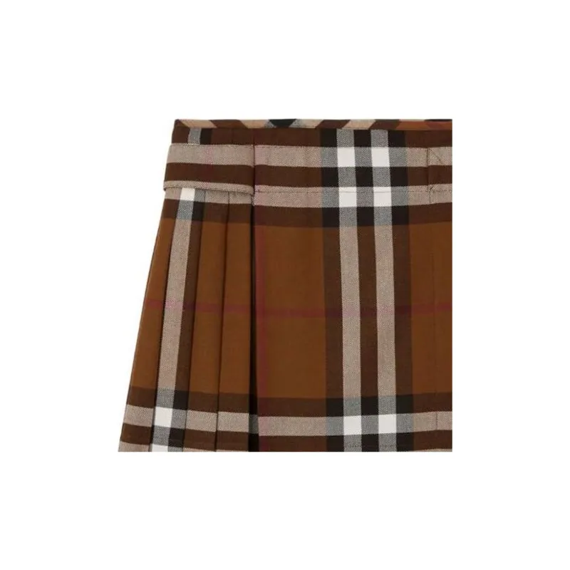 Burberry Check Mini Skirt 'Dark Brown'-4
