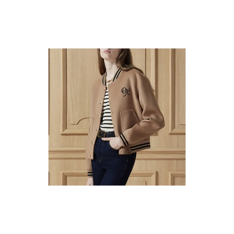 DKNY Baseball Jacket Women's Light Brown-3