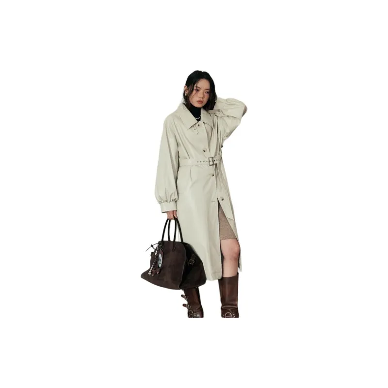 BLUEerror Trench Coats Women's-5