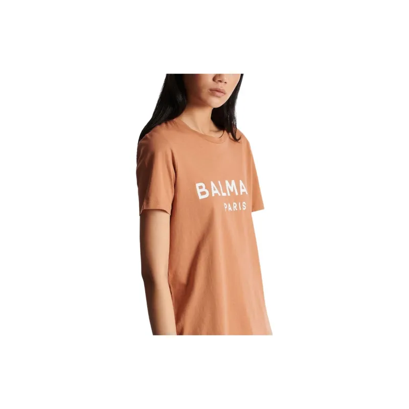 BALMAIN T Shirts Women's Light Brown-5